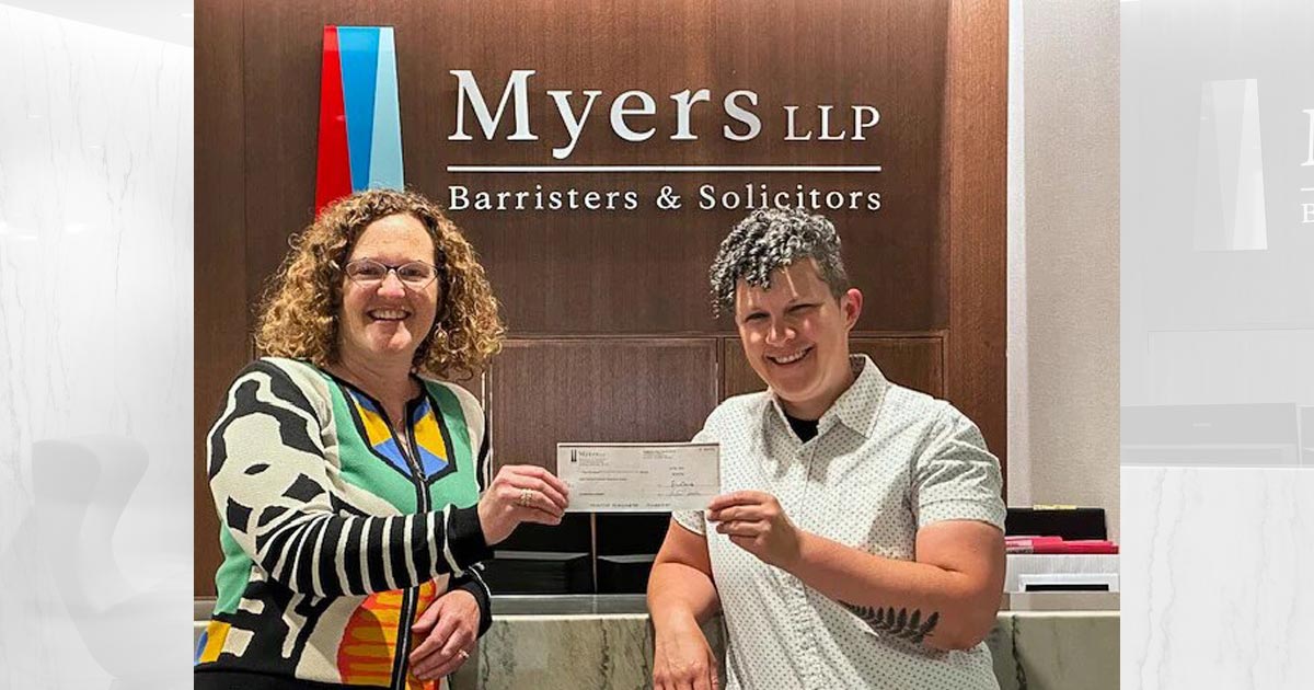 Myers LLP Donates to West Central Women's Resource Centre