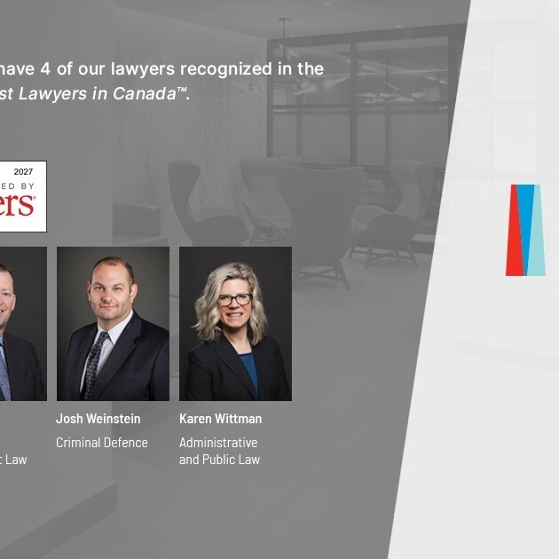 Myers LLP is proud to have four of our lawyers recognized in the 2027 edition of The Best Lawyers in Canada™.